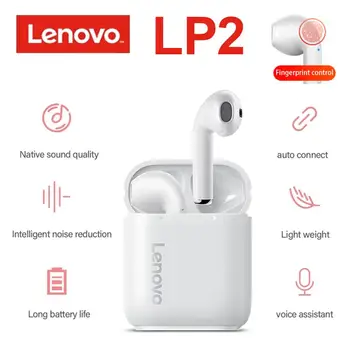 Lenovo LP2 TWS Căști fără Fir Bluetooth 5.0 Dual Stereo Bass Control Tactil LP1 VERSIUNE ACTUALIZATĂ 350MAH