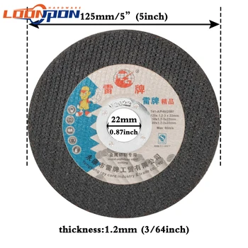 125mm Disc de Tăiere Metal Taie Roata Polizor unghiular Disc Felie Armat cu Fibre de Slefuire Lamă de Tăiere pentru Metal Fier 5-50Pcs