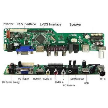 TELEVIZOR LCD LED RF VGA AV USB LED HDMI de pe Placa de control Pentru N156BGE-L11/N156BGE L21-L31/L41 1366×768 15.6