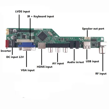 TELEVIZOR LCD LED RF VGA AV USB LED HDMI de pe Placa de control Pentru N156BGE-L11/N156BGE L21-L31/L41 1366×768 15.6
