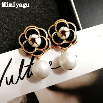 Mimiyagu celebrul design floare de aur cercel de perla pentru femei la modă de bijuterii