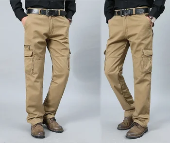 Bumbac Pantaloni Barbati Multi-buzunare Largi Bărbați Pantaloni Militare Pantaloni Casual, de Toamna si Iarna Armatei Pantaloni Joggers Plus Dimensiune 6XL 7XL