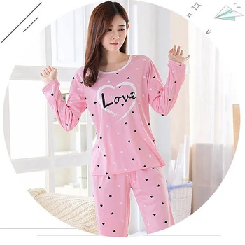 Pijama Femei, Haine de Vara Femei Seturi de Pijamale cu mâneci Lungi Sleepwear Costume de Fată de Moda Casual Îmbrăcăminte Costum de Noapte, Pijamale