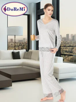 Premium 2 Bucăți Set de Pijamale pentru Femei, Cămăși de noapte Pijamale Sleepshirts Homewear Cămașă de noapte Dormi Seară de Dormit partea de Sus Pantaloni