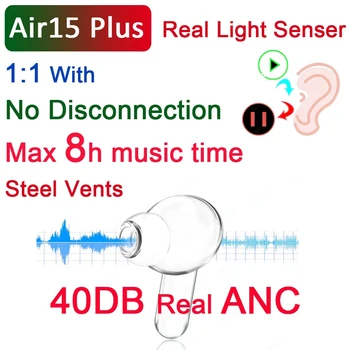 40DB ANC Air15 Plus TWS Wireless Căști 1:1 Air3 Bluetooth Pavilioane Airoha 1562F Pk 1562A i99999 Plus i900000 MAX