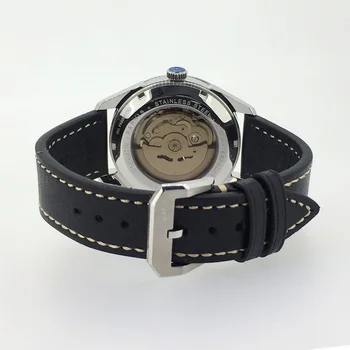 Noi Parnis mecanice bărbați ceasuri Automate bărbați ceas de Moda casual, Cristal Safir rezistent la apa 50m Ceas om NH38 PA6080