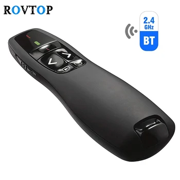 Rovtop 2.4 GHz USB R400 Wireless PPT Control de la Distanță cu camera în mână Portabil Prezentator de Control de la Distanță cu Laser Roșu Stilou Pentru Powerpoint Z2