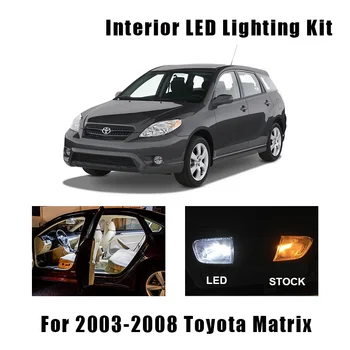 8 Becuri LED Alb Lumina de Interior Kit Pentru a se Potrivi 2003 2004 2005 2006 2007 2008 Toyota Matrix Lectură Harta Dom Marfă Licență Lampa