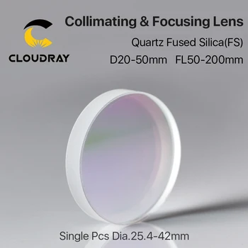 Cloudray 1buc Concentrându-se & Colimatorul Obiectiv Dia. 20 - Dia.50 OEM Cuarț, Silice Topită Fibre Laser de 1064nm Raytools