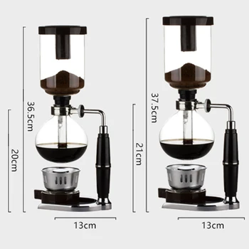 Vid Cafea Sifon 3-5 Cană de Sticlă de Sifon Cafea cu Alcool Arzător Manual Espresso Mașină de Cafea prin Picurare Filtru de Barista