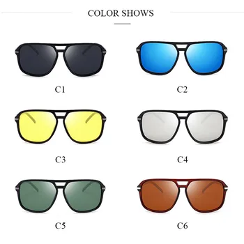 Jsooyan Polarizat ochelari de Soare pentru Bărbați Piața de Brand Designer de Ochelari de Soare Retro galben de noapte viziune Ochelari de sex Masculin de Conducere Ochelari