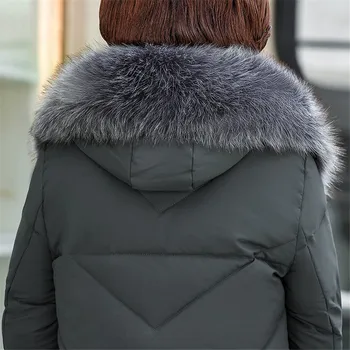 Moda Jacheta de Iarna pentru Femei Big Blană cu Glugă Groasă pufoaice 5Xl-Lung Sacou Feminin Haină de lână Cald Iarna Uza 2020 Nou