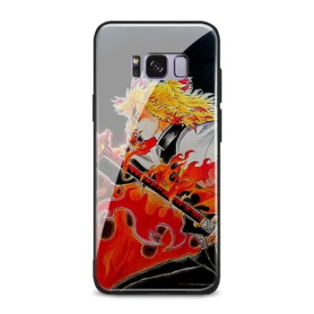 Kyojuro Rengoku Kimetsu nu Yaiba Silicon Moale Telefon de Sticlă Acoperi Caz Shell Pentru Samsung Galaxy S8 S9 S10 S10e Nota 8 9 10 Plus