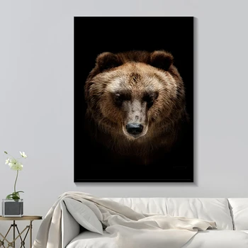 Ursul brun Animal Postere si Printuri Nordic Modei Moderne Panza Pictura Poze de Perete pentru Camera de zi de Decorare Arta Neînrămate