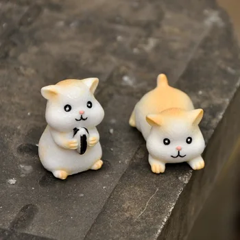 INKANEAR 4buc Mini Totoro Animale Model Decoratiuni de Gradina Terarii Miniaturi Rasina de Artizanat Kit DIY Accesorii