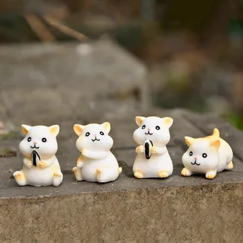 INKANEAR 4buc Mini Totoro Animale Model Decoratiuni de Gradina Terarii Miniaturi Rasina de Artizanat Kit DIY Accesorii