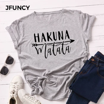 JFUNCY Plus Dimensiunii Vară pentru Femei T-shirt cu Maneci Scurte Largi de sex Feminin Tee Top din Bumbac Tricou Creative Scrisoare de Imprimare Mama Tricou