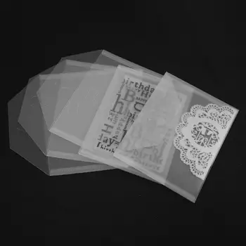 10buc Transparent PP Fișier Sac de Timbru Colecta Caz Scrapbooking Husă de Depozitare DIY Scrapbooking Șablon de Tăiere Moare Sac de Depozitare