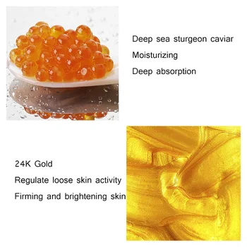 Deep Sea Caviar Aur de 24K Hidratare Masca pentru Ochi Elimina Cercurile Intunecate de Varsta Anti Sac de Ochi Antirid 60pcs Colagen Gel de Ochi Patch-uri coreea