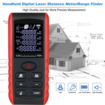 Digital portabil cu Laser Distanța de Meter Portabile Diastimeter Distanță cu Laser Range Finder Volum de Măsurare cu Unghi Indicație