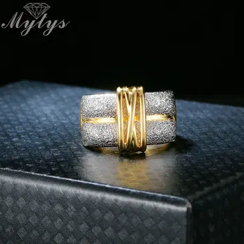 Mytys Moda Trendy de Culoare de Aur și Argint de Culoare GP Doamna Două Inele Ton de Aur din Fabrică Direct Vânzare Prețul de en-Gros Bijuterii R1926