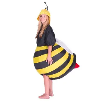 Gonflabile Bumble Bee Costume Femei Barbati pentru Adulți Petrecere, Carnaval, Cosplay Dress Blowup Costume de Halloween Purim Costume de Găină Cerb