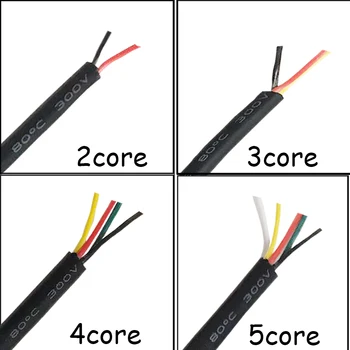 10Meters manta de PVC Cablu UL2464 2C/3C/4C/5C 24AWG Multi-core Sârmă de Cupru Cositorit Cablu Audio cablu de Semnal Cablu de Alimentare