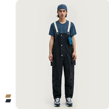 VIMASS Primăvară-Vară 2020 New Trendy Casual, Multi-Dimensional, Multi-Buzunar de Pantaloni pentru Bărbați Curea Salopeta Casual pantaloni