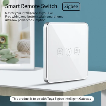 Tuya ZigBee Smart Battery Switch Sârmă Liber 1/2/3 Bande Atingeți Comutatorul Autocolant Funcționează Cu zigbee2mqtt Asistent Acasă