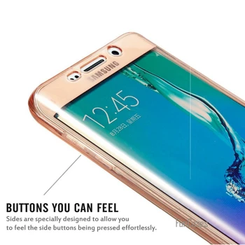 360 Gel de Acoperire Moale Pentru Samsung Galaxy S20 Ultra Caz S10E S9 Plus S8 TPU Caz corp Plin Capac Huawei P Inteligente 2019 Onoarea 10 Lite