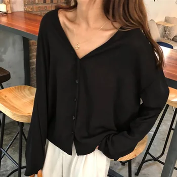 Femei Cu Maneci Lungi Șifon Bluza Femei V Gât Topuri Femei Bluze Camasi