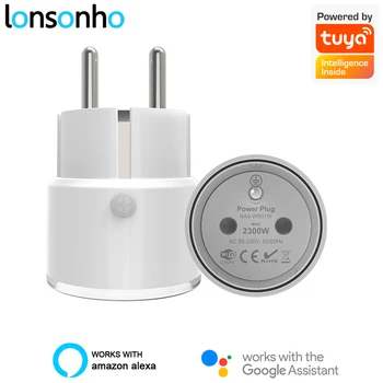 Lonsonho Smart Plug Tuya WiFi Soclu Tip E Franța UE Plug 10A 16A Dimensiuni Compacte Control Wireless Compatibil Alexa de Start Google