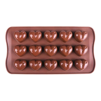 XINYUN 3d silicon dragoste inima forme de cuburi de Gheață Fondant Ciocolata Tort Jeleu Tava Pan Mucegai Mucegai Bucătărie de Copt Tort Instrumente de 15 cavitatea
