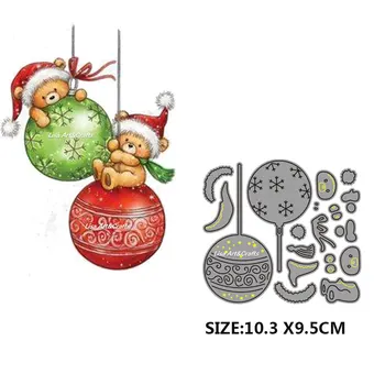 Crăciun Tăiere de Metal Moare Pălărie Drăguț Urs Matrita Pentru Luare de Card DIY Scrapbooking Album Foto Decorative Relief Hârtie Mucegai