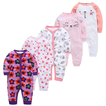 5pcs Copilul Pijamale Fată Băiat Pijamas bebe fille de Bumbac Respirabil, Moale ropa bebe Nou-nascut Traverse Copilul Pjiamas