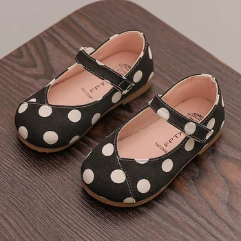 Moda de primăvară Copii Fete Pantofi de Piele Dot Print Copil Printesa Pantofi Copil Minunat Casual Fund Moale SHS008