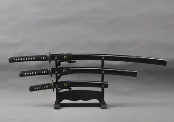 Delicat Decor Japonez Săbii De Samurai Set 1060 Lama Din Otel Carbon Katana & Wakizashi & Tanto Full Tang Cuțite Ascuțite
