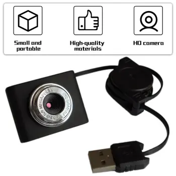 8 Milioane de Pixeli Mini camera web HD Web Camera Calculator cu Microfon pentru Desktop Laptop USB Plug-and-Play pentru apeluri Video