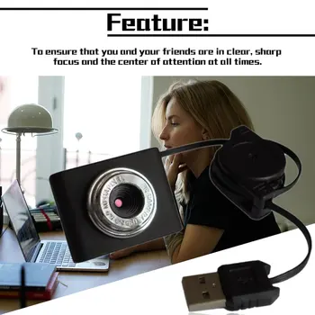 8 Milioane de Pixeli Mini camera web HD Web Camera Calculator cu Microfon pentru Desktop Laptop USB Plug-and-Play pentru apeluri Video
