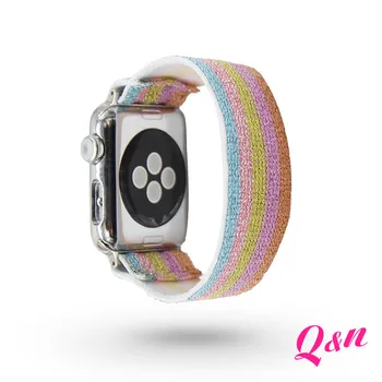 Dungi roz Nailon Elastic Tricot Bucla Curea Tesatura Apple Watch Band Înlocuire 38/40 mm 42/44mm pentru Apple Watch