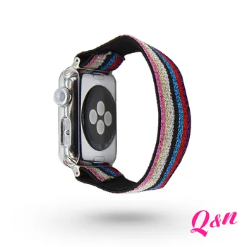 Dungi roz Nailon Elastic Tricot Bucla Curea Tesatura Apple Watch Band Înlocuire 38/40 mm 42/44mm pentru Apple Watch