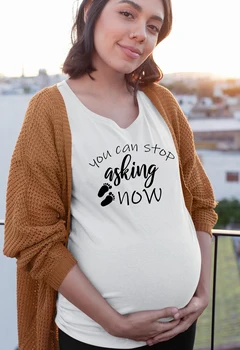 Puteți Opri Cer Acum Sarcinii T-Shirt Sarcinii Dezvăluie Tricou Anunțul Sarcinii Cadou Tricou Maternitate Sarcina Cadou