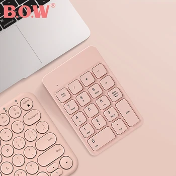 B. O. W fără Fir Bluetooth Tastatura Numerică Mică de 18 Taste, Wireless Mini Numerice Slim Tastatura pentru Laptop, Notebook de Birou
