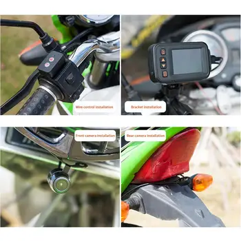 2.0 Inch Motocicleta HD Conducere Recorder Camera Dublă Motocicleta DVR Fata Spate Camera Dublă de Conducere Recorder Video de Bord Cam