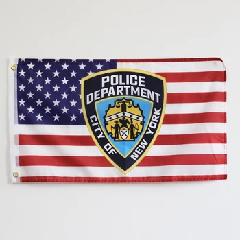 Drapelul Statelor unite ale americii cu New York Departamentul de Poliție NYPD SUA scut 3x5ft 150x90cm steagul personalizat