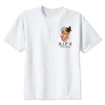 Xxxtentacion R. I. P Caracter de Imprimare T-Shirt Casual Moda de Fitness Rece O-gât pentru Bărbați Tricou de Vara cu Maneci Scurte Barbati Haine