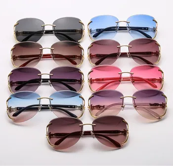 JASPEER Moda Diamant ochelari de Soare Femei Bărbați 2020 Nou de Lux de Brand Designer Neregulate de Metal Albastru Degrade Roz Doamnelor Ochelari de vedere