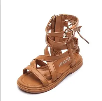 Vinde fierbinte de vară de moda Roman cizme Înalte fete sandale copii sandale gladiator copil copil sandale fete pantofi de înaltă calitate