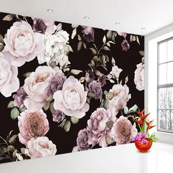Personalizate 3D Tapet Mural Pictat Floare Trandafir Bujor Artă Modernă Pictura pe Perete Camera de zi Dormitor Decor Perete Rola de Hartie