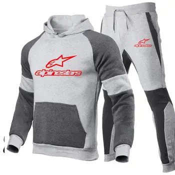 Alpinestar-Ropa deportiva de algodón hombre para, pantalones con capucha, Jersey, dos trajes para correr, M-3X, novedad de 2020
